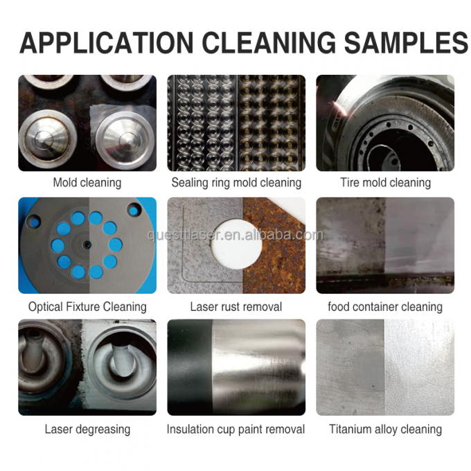 آلة تنظيف ليزر الألياف للحقائب 200 و 300 و آلة إزالة الصدأ 10