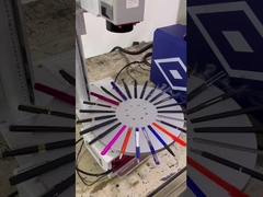 ماكينة وضع العلامات بليزر الألياف ذات الطاولة الدوارة 20 وات